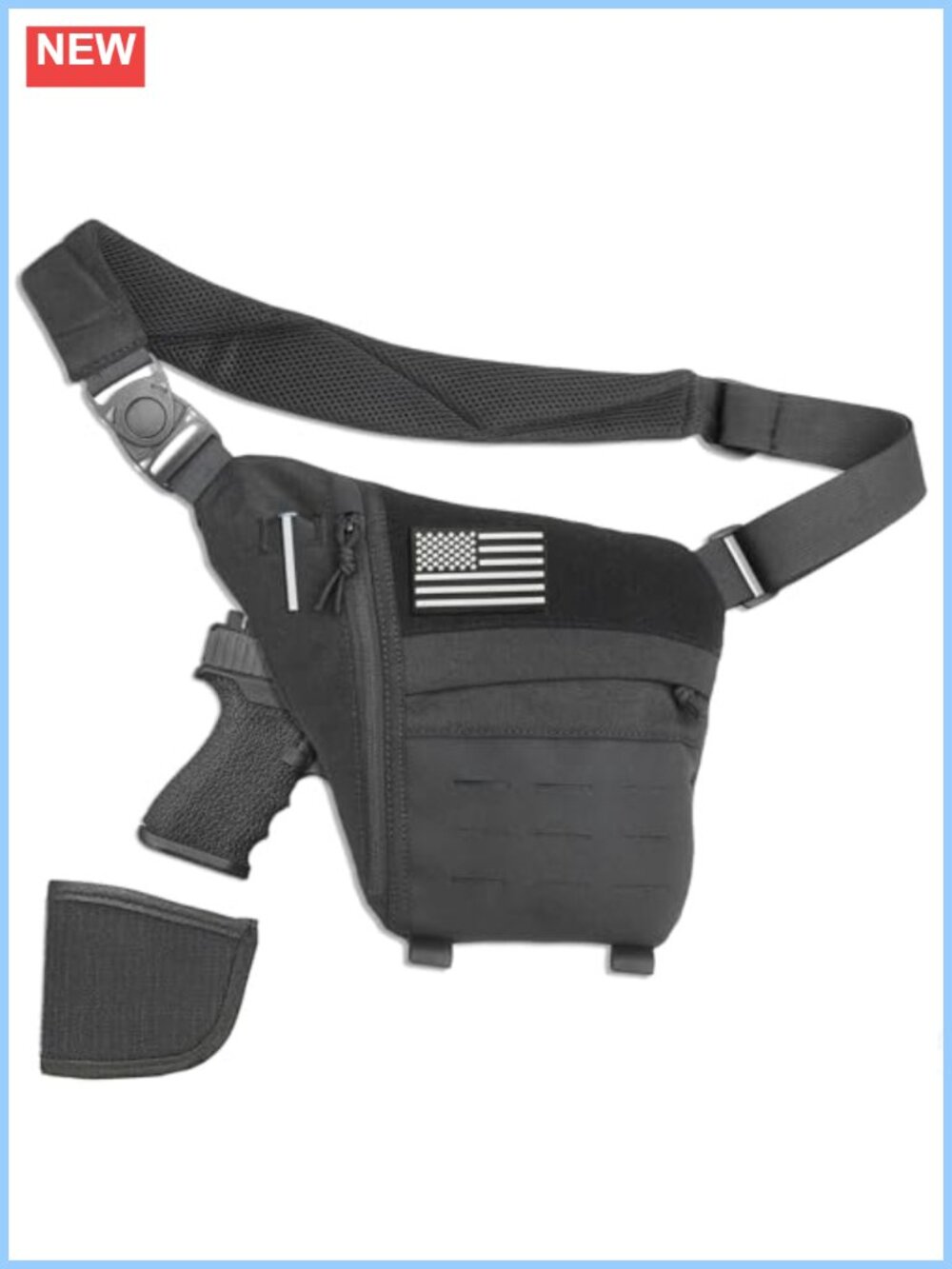 Concealed Carry Sling Bag Crossbody Anti-Theft CCW EDC Travel Bag Nylon